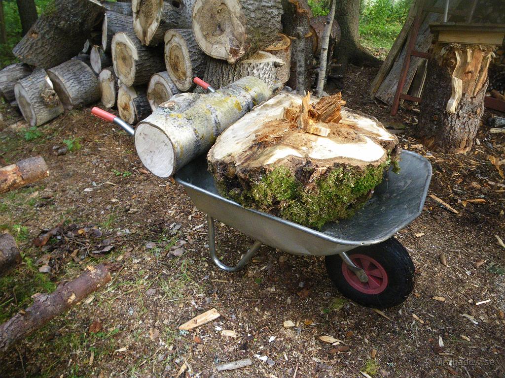 IMGP2089.JPG - Fullt lass på skottkärran. Den där lilla kubben var ganska tung faktiskt.