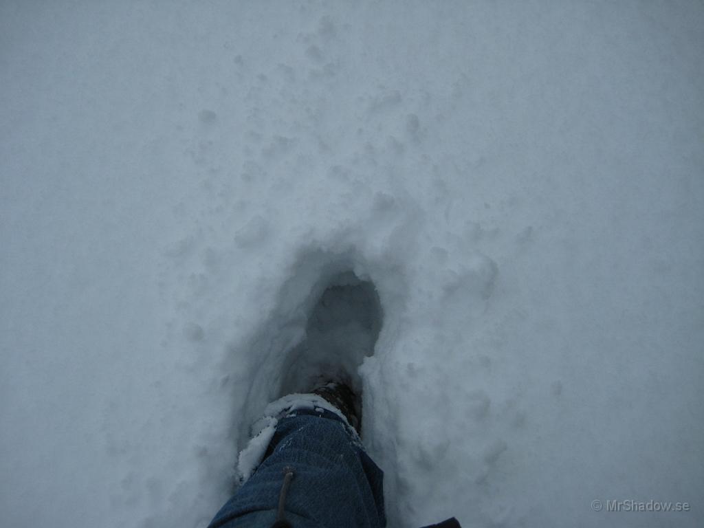 IX70_0207.JPG - På väg till elskåpet söndag vid lunchGick här i fredags också och då i gamla spår, men nu syns inget av dem..Snödjup här är drygt en halv meter, dvs en bit över knät